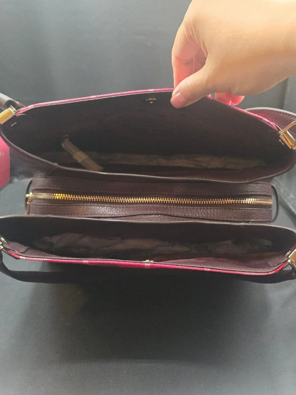 Kate Spade Leila Medium Triple Compartment Shoulder Bag WKR00653 Bright Rose
